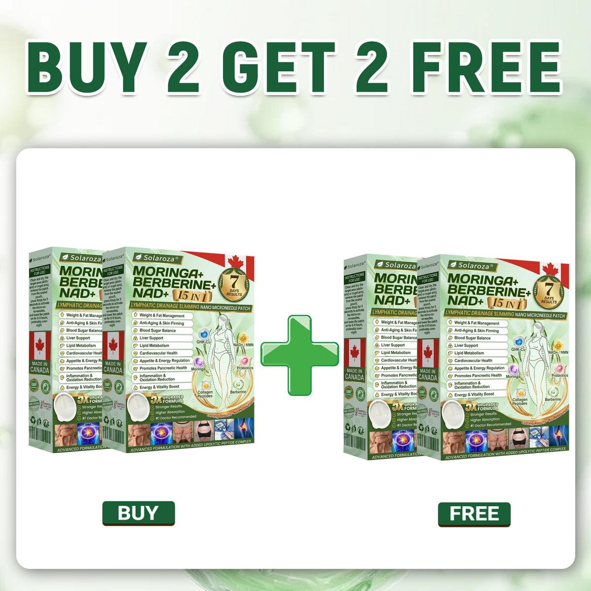 ⚡Official Store | 🍋 Solaroza® Moringa & Berberine 15-IN-1 Advanced Nano Microneedle Patch