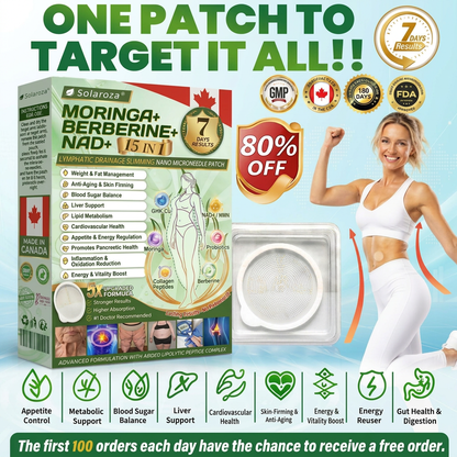 ⚡Official Store | 🍋 Solaroza® Moringa & Berberine 15-IN-1 Advanced Nano Microneedle Patch